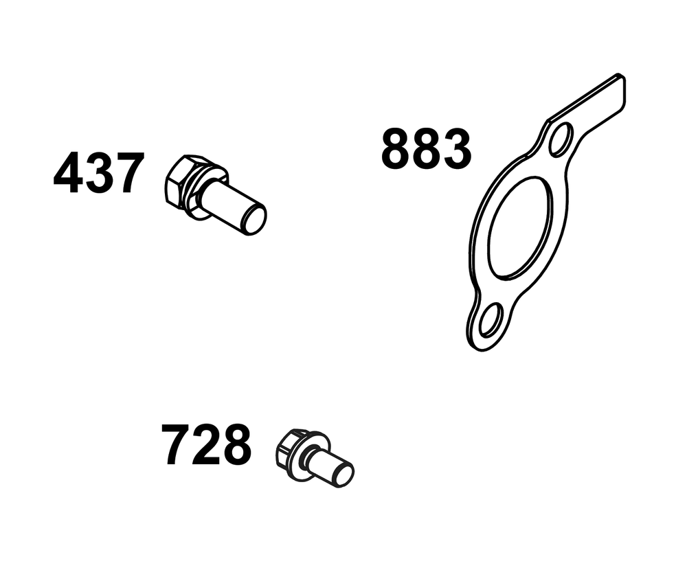 Exhaust Group Diagram and Parts List for 385447-0402-G1  Briggs and Stratton Engine